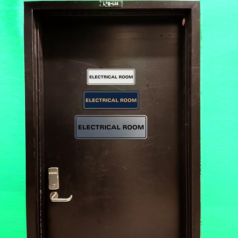 All Quality Standard Electrical Room Sign - Lt Gray - Small (1 Pack) - Image 5